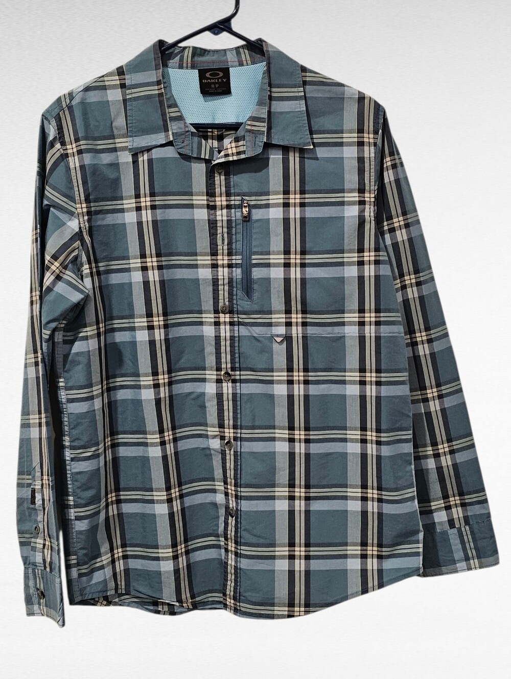 Oakley Progression Thermogauge Long Sleeve Plaid Button Up Shirt Size Small